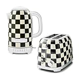 MACKENZIE-CHILDS Stainless-Steel Electric Kettle Bundle with Stainless-Steel...