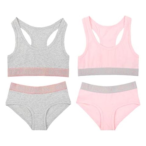Metzuyan Girls Glitter Crop Top & Knickers Set Cover