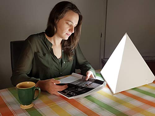 Luxor 10,000 Lux Bright Light Therapy Pyramid Lamp, White