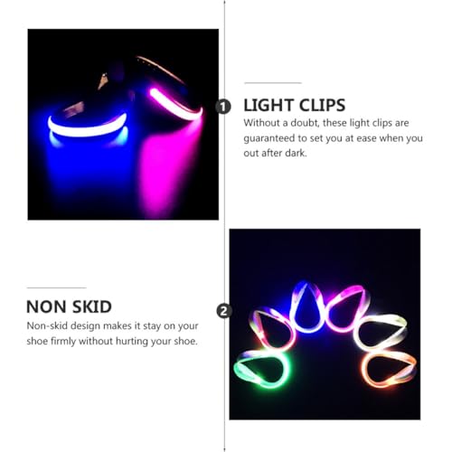 Clips de chaussures LED rechargeables USB Amosfun avec double mode lumière - 3