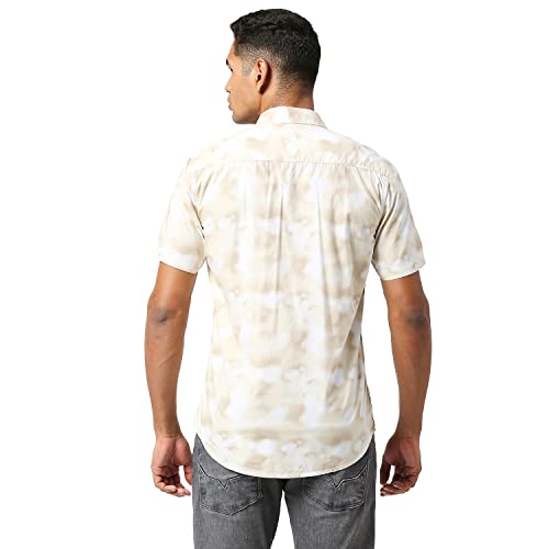 Image of Pepe Jeans Men's Casual Shirt | Trendy Printed Shirt for Men| Relaxed Fit | Half Sleeve | Floral | Printed