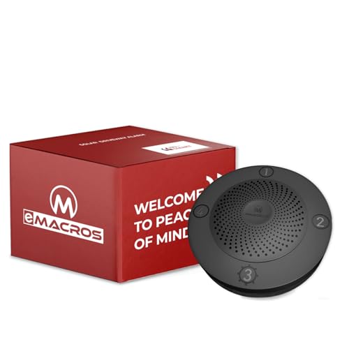 eMACROS Long Range Solar Wireless Driveway Alarm Outdoor Weather Resistant Motion Sensor & Detector-Security Alert System-Monitor & Protect Outside Property (only Receiver), Plug in to Use