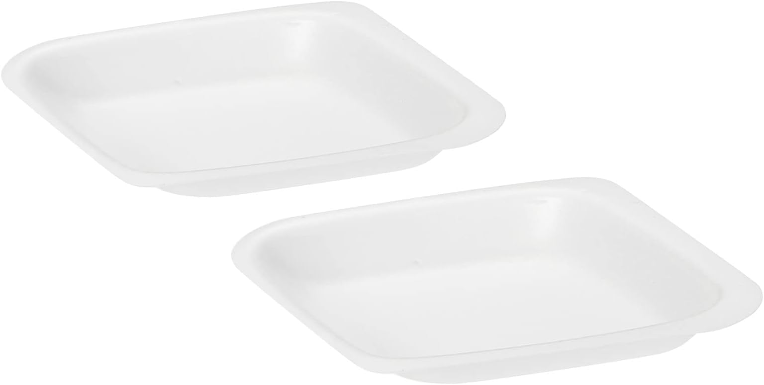 PATIKIL Rhombus-Shaped Weigh Boats, 20 Pack Plastic 5mL Small Disposable Powder Dispenser for Weighing Mixing, White