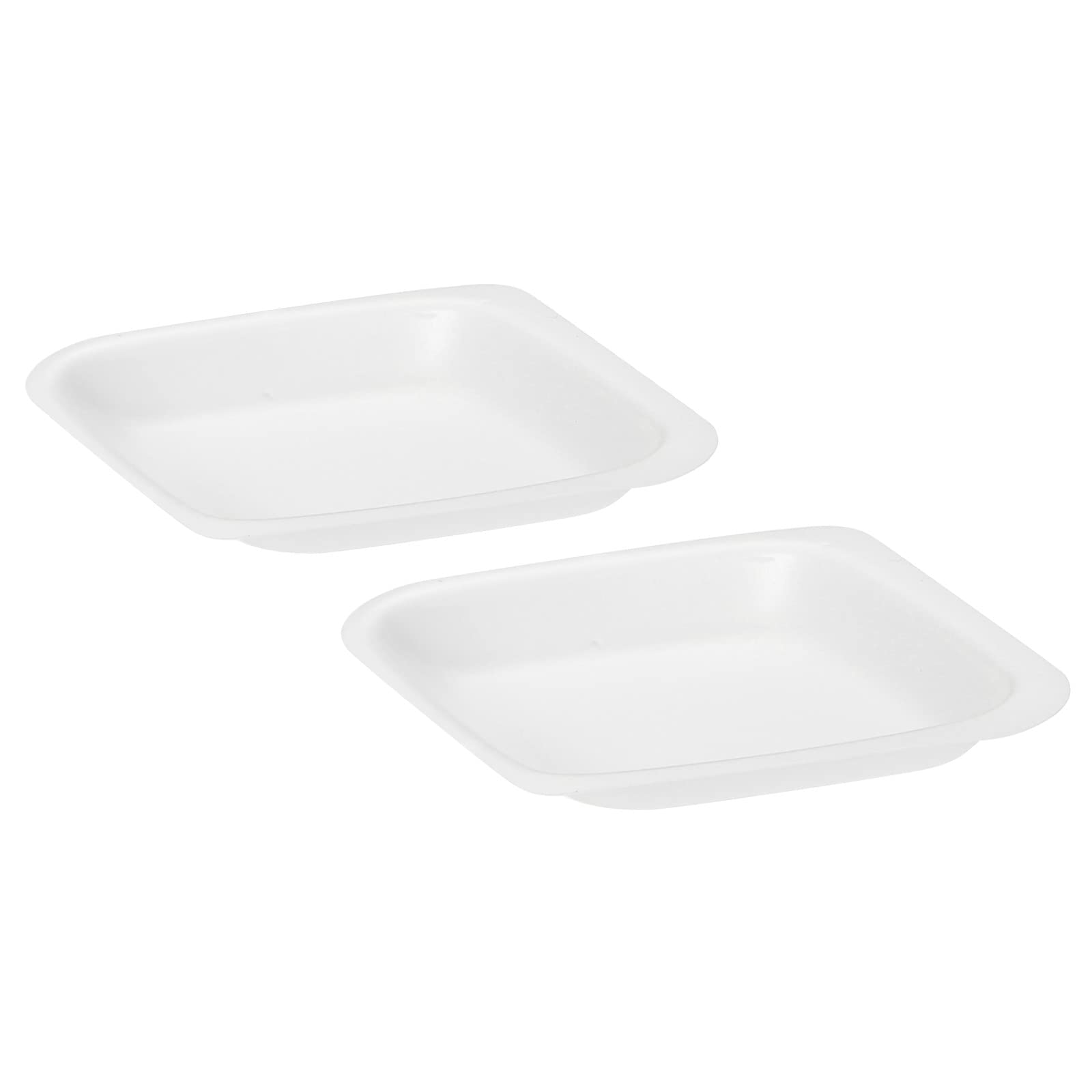 PATIKIL Rhombus-Shaped Weigh Boats, 20 Pack Plastic 5mL Small Disposable Powder Dispenser for Weighing Mixing, White