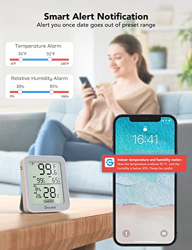 Image of Govee Indoor Hygrometer Thermometer 3Pack H5075 with Bluetooth App Control