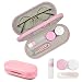Lasiyanor 2 in 1 Eyeglass Case Portable Double Sided Contact Lens Box Multifunction with Tool for Travel Daily Outdoor