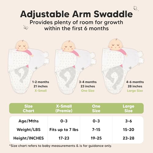 Image of 3-Pack Organic Baby Swaddle Sleep Sacks - Swaddles for Newborns, Infant 0-3 Months, Baby Girls, Boys, Soft & Snug Newborn Sleep Sack, Nursery Swaddling Blankets (Nibbles /Bruce, OS)