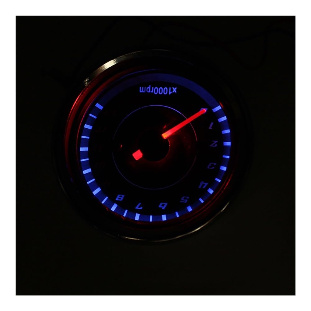 Compteur vitesse moto Compte-tours Électronique Universel Pour Moto, 12 V CC, Avec Rétroéclairage LED Bleu, Compteur De Tours 1000 Tr/min