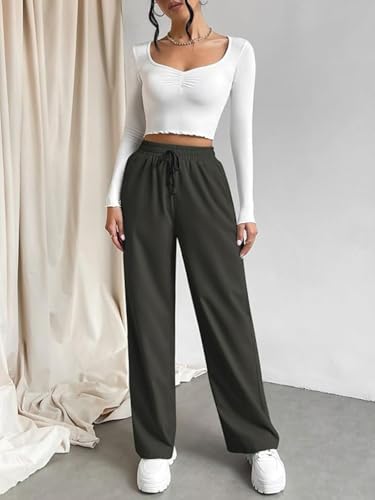 Image of Leriya Fashion High Waist Trousers for Women - Flared Korean Style Formal Pants | Elegant Workwear for Office, College & Events (Available in Plus Size