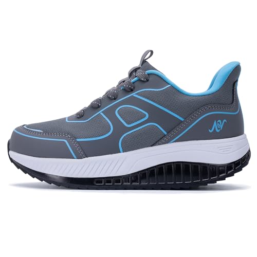 Image of QAUPPE Womens Walking Shoes with Arch Support Wide Orthotic Athletic Sneakers Plantar Fasciitis Tennis for Heel and Foot Pain Relief