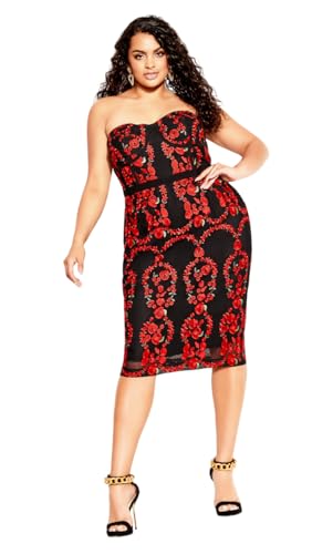 Image of City Chic Women's Plus Size Dress Dolce Rose Ff