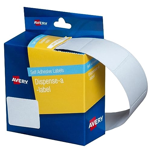 Avery White Rectangular Dispenser Labels, 32 x 24 mm, 420 Labels, Handwritable (937219)