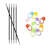 Knitter's Pride Karbonz Knitting Needles DPN Double Pointed 8 inch (20cm) Size US 1 (2.25mm) Bundle