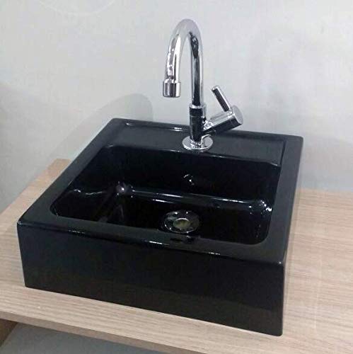 Cuba de Apoio para Banheiro e Lavabo Modelo Jully Preto