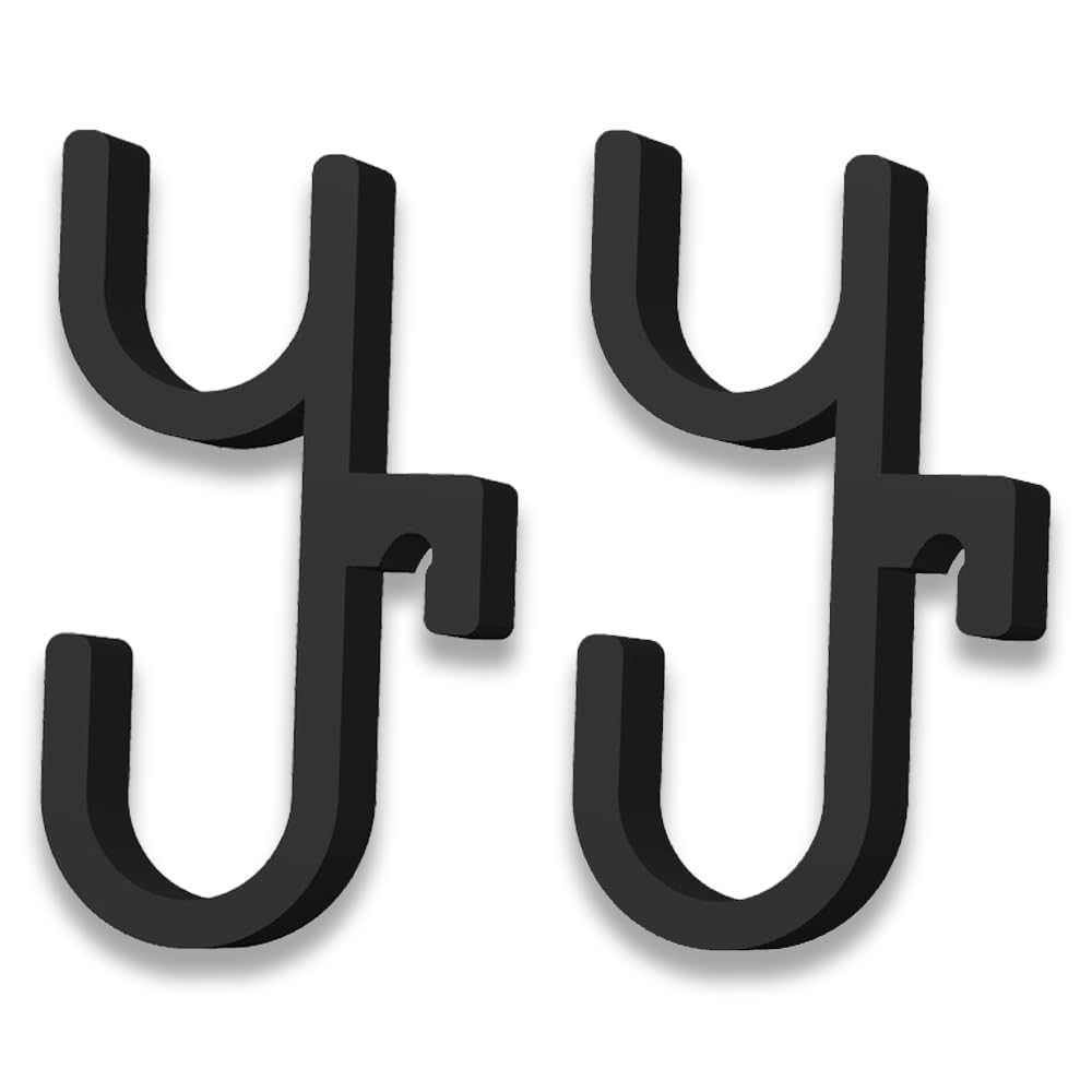 2 Pcs Car Umbrella Black Holder No Drilling Installation Stable Suitable for SUV Boot Storage Pushchair and Wheelchair Organiser Clips Double Hook Trunk Umbrella Hook Space-Saving