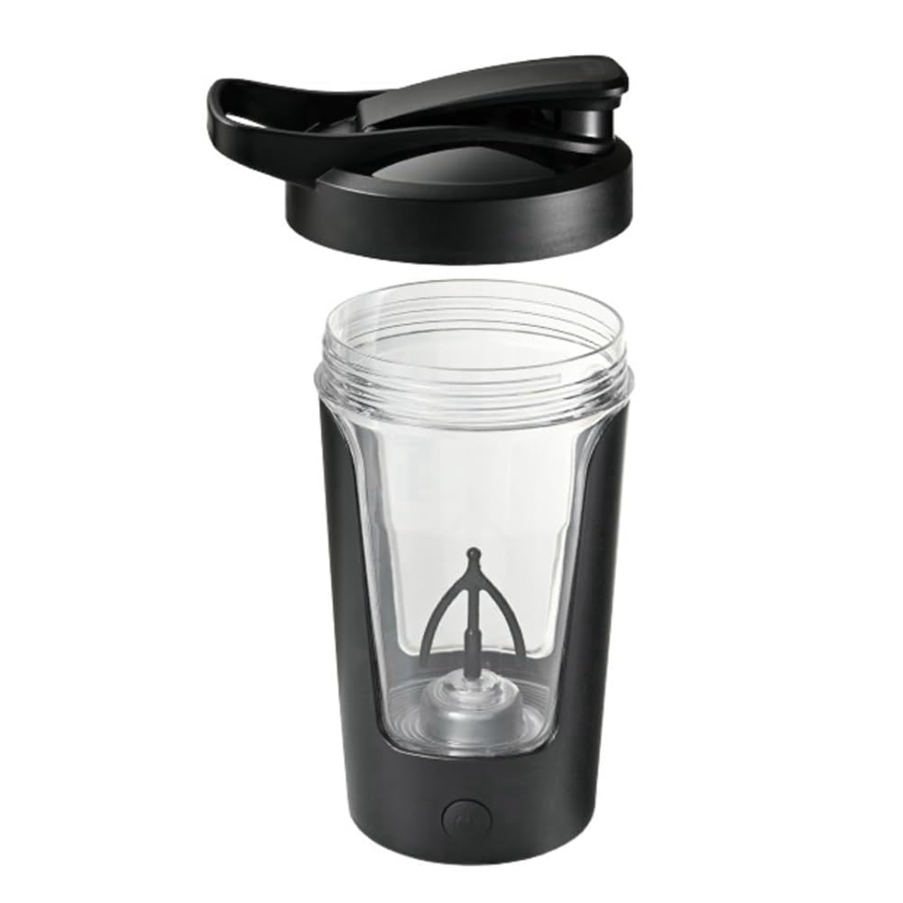 Battery-Powered Automatic Blender Cup High Temperature Resistant Coffee Blender Cup Convenient Milk Powder Blender Cup B Black