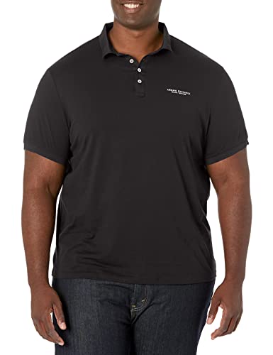 Armani Exchange Polo para Hombre, Negro (Black 1200), XL