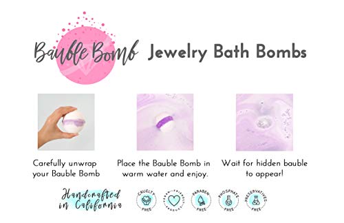 Bath Bomb Deluxe 8Oz. And Surprise Jewelry Pendant Made In Usa, Perfect For Bubble Spa Bath. Handmade Birthday Mothers Day Gifts For Women & Kids (Boyfriend, Earring) #TOP2