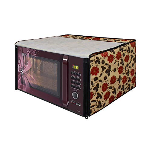 Image of DREAM KING Stylish Design & Printed Microwave Oven Cover Full Closure |waterproof & Dustproof Oven Cover Suitable for All Models - Multicolour SA50