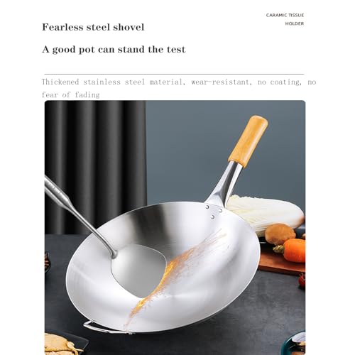 Wok de Acero Inoxidable Antiadherente 30 cm miniatura 7