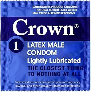 Crown Condones 1008 unidades Preservativos de látex lubricado 1008 por paquete