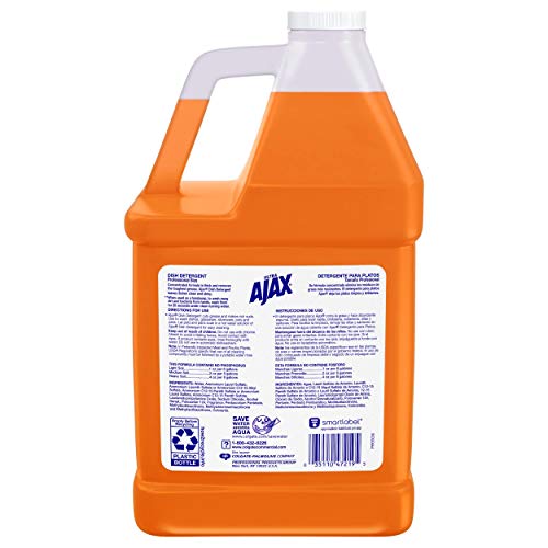 Ajax Ultra Professional Dish Soap And Degreaser, Triple Action Orange, Bulk Dish Soap, 4 Gallons Total (128Oz, Pack Of 4) #TOP6