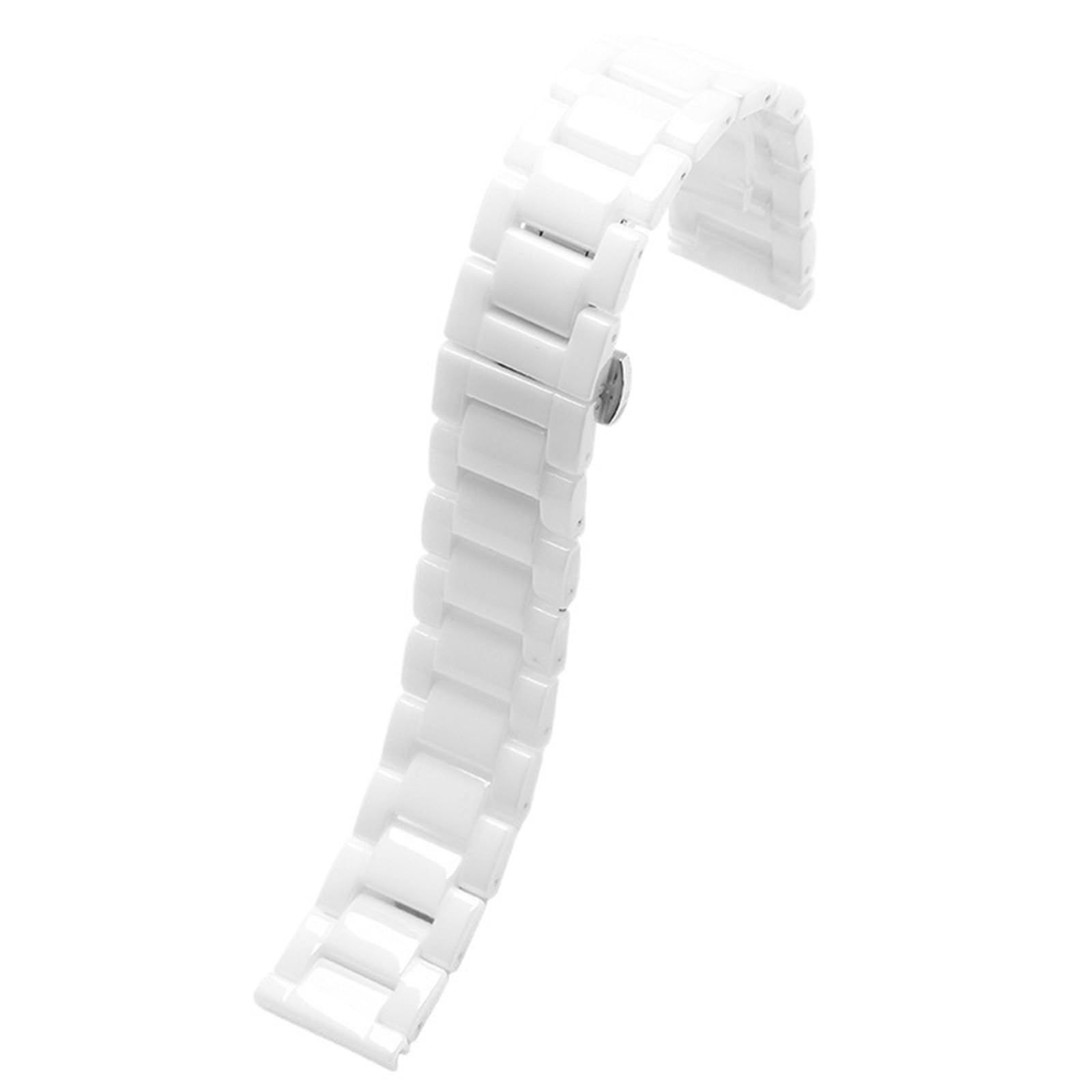 Cinturino universale in ceramica di colore brillante, 18 mm, 20 mm, unisex, adatto per smart watch al quarzo (bianco, 20 mm)