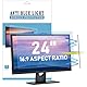 LAMA Anti Blaulichtfilter für 24 Zoll Monitor, Blaulicht blockierende Displayschutzfolie, Anti Blue Screen Protector Anti UV/Blendschutz/Augenschutz, Universal Bildschirmfilter 16:9 (531x298mm)