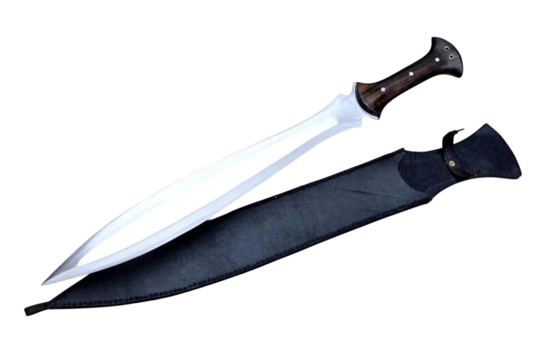 28 Inch Long Celtic Pride Sword Custom Handforged J2 Steel Full Tang Hunting Sword Rosewood Grip with Leather Sheath Combat Sword by Empire Industry