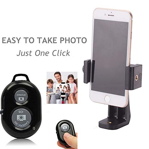 Phone Tripod Mount with Remote 360 Rotation Smartphone Holder Adapter Compatible with iPhone 11 Pro Xs Max XR X 8 7 6 6s Plus Samsung Nexus