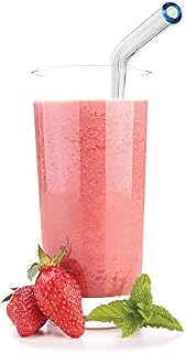 Better Houseware Extra-Wide Glass Drinking Straws, 10 mm, Clear (Set of 5 Straws)