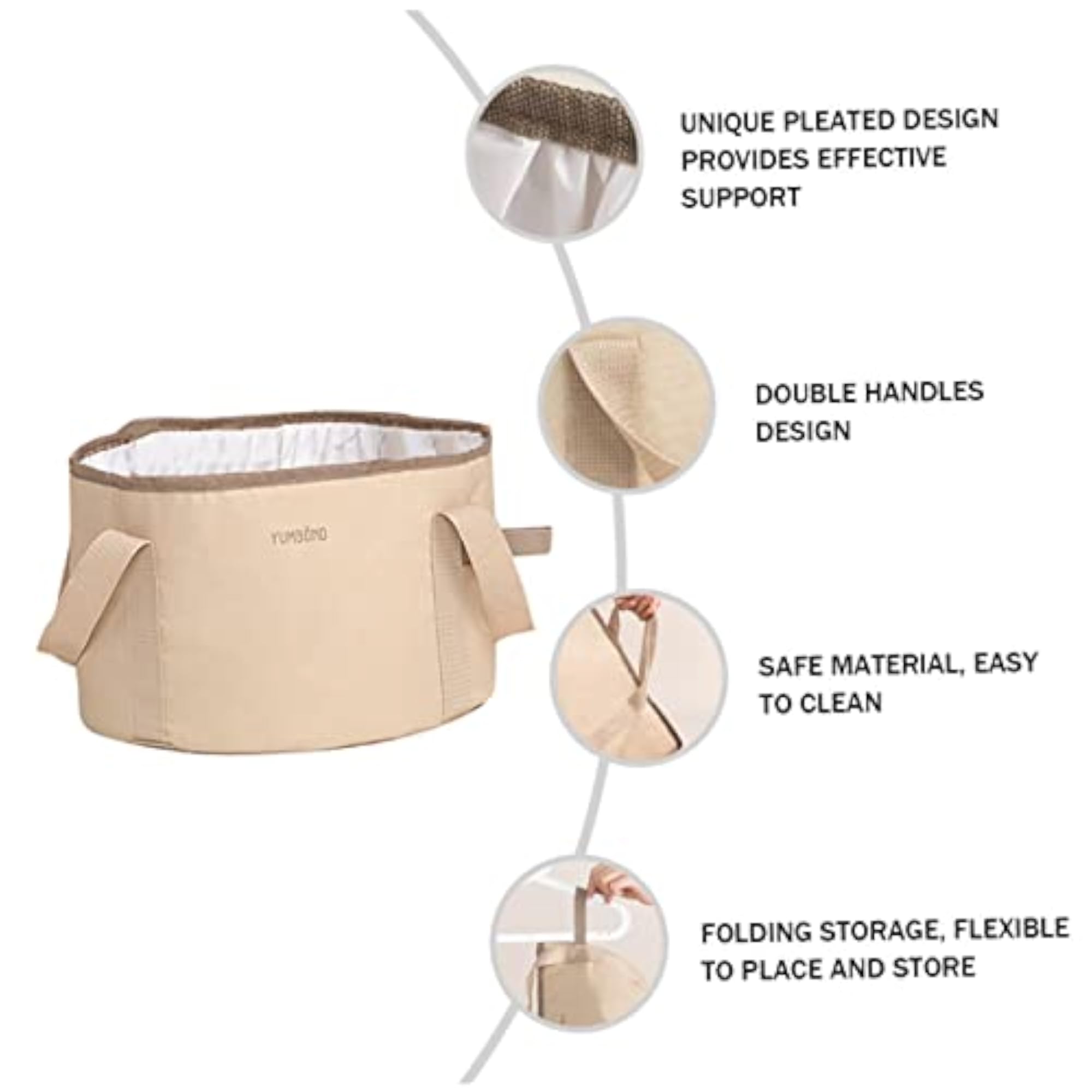 3 pcs Foot Bath Collapsible Foot Basin Set