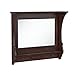 SEI Furniture Chelmsford Entryway Hooks & Shelves Wall Mirror, Brown