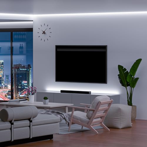 Image of BTF-LIGHTING 3mm Width Ultra Thin FCOB COB LED Strip,UL Listed Cool White 6000K Super Narrow Uniform Light,16.4FT DC12V CRI90+ LED Tape Light for Home Indoor DIY Lighting(No Adapter or Controller)