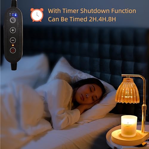 Mothers Day Gifts,Candle Warmer Lamp,with Timer Dimmer Height Adjustable Electric Candle Lamp Warmer with 2 Bulbs,Valentine's Day Gifts for Him Her,Candle Holders for Home Bedroom Decor - Image 6