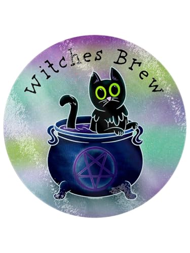Witches Brew planche à découper circulaire chat en cadeau original