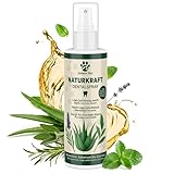 NEU! NATURKRAFT Dentalspray für Hunde & Katzen Mit BIO Aloe Vera, natürlichen Kräutern & Minze – Zahnspray Gegen Mundgeruch & Zahnstein Zahnfleischpflege 200 ml Golden Pets