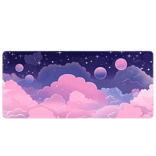 Tapis de souris extra large 900x400mm galaxie univers pour clavier