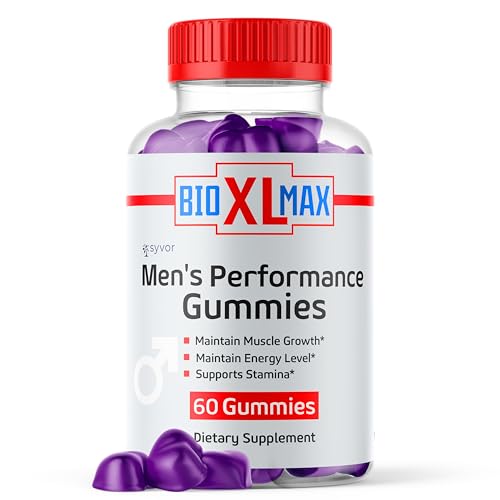 Bio XL Max Gummies, Official Bio XL Max Gummys for Men with Advanced All Natural Ingredients, Maximum Strength Gummy Supplement for Wellness & Healthy Living Support with Premium Vitamins (60 Gummies)