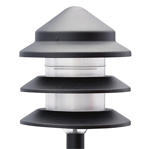 Low Voltage Black Halogen 3-Tier Path Light #TOP1