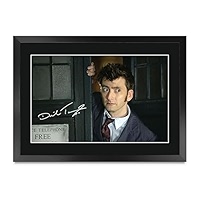HWC Trading FR David Tennant Gift Signed FRAMED A4 Printed