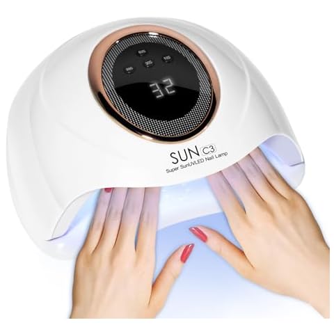 248W UV Nail Lamp Gel Nail Lamp UV Dryer with 63 Beads for Gel Nails LED Nail Lamp, Automatic Sensor and 4 Timer Settings Perfect for Home and Salon Use Professional Quality Nail Dryer (C3) Cover