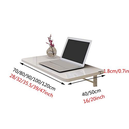 Table murale pliante invisible en surface lumineuse pour ordinateur