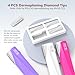 PELCAS Diamond Exfoliating Head Set, 4PCS Dermaplaning Replacement Head for Women Face, Painless Exfoliation & Dead Skin System at Home Only for PELCAS Dermaplaning Tool (BV18-712)-Device Not Included