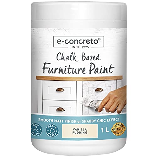 e-concreto Möbelkreidefarbe 1L mit Rührer (Vanilla)