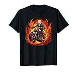 Cool Skeleton with Motorcycle Flames