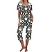 Christmas Pajama Sets for Women Fashion Printed Short Sleeve Tops Pants Pajamas Casual Comfort V Neck Sleepwear Suit