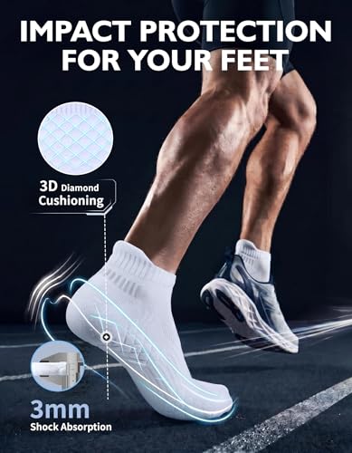 CLOSEMATE Cushioned Ankle Athletic Socks