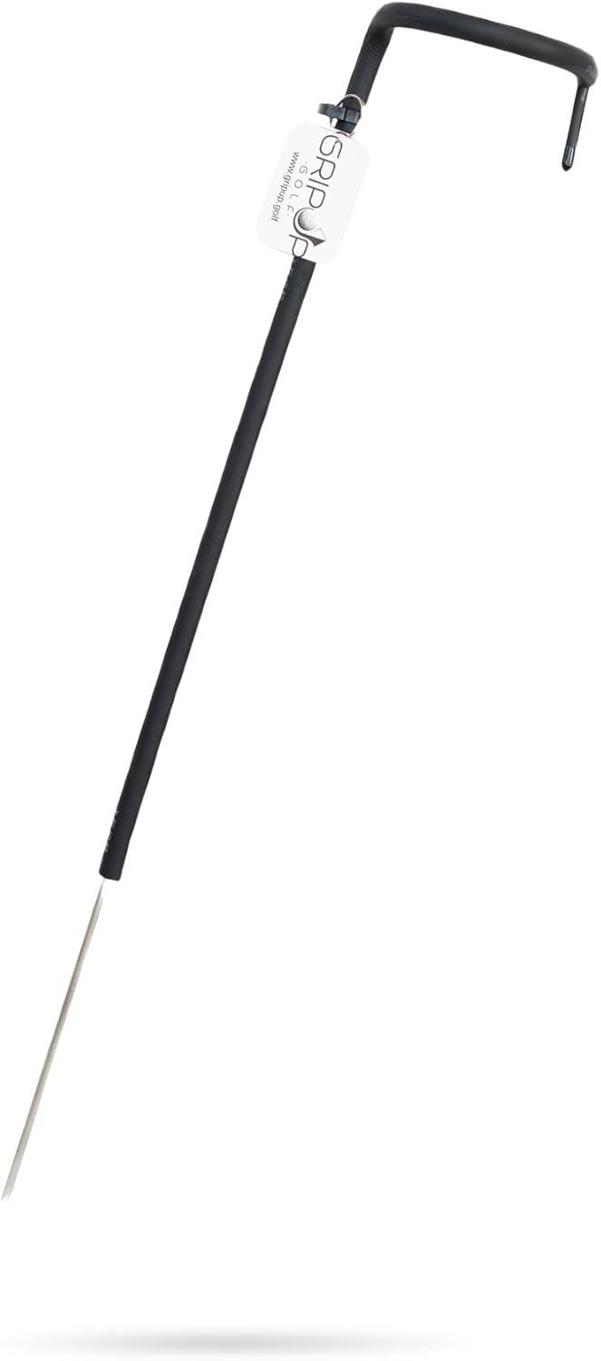 Golf Club Stand CS 2.0, Golf Club Stand with Hook, Carabiner and Magnetic Slot, and More, Durable and Rust-Resistant Golf Club Bag Accessories, 3/16” Diameter, 27" L x 4" W x 27" H