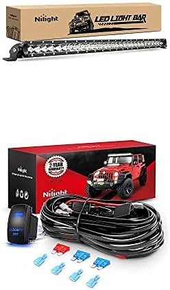 Nilight LED Light Bar 31Inch 150W Spot Flood Combo Led Off Road Lights with 12V 5Pin Rocker Switch 16AWG Wiring Harness Kit-2 Lead, 2 Years Warranty